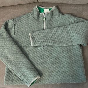 J. Crew Kid Quilted Jersey Reversible half zip sweater- XL (12-14).
